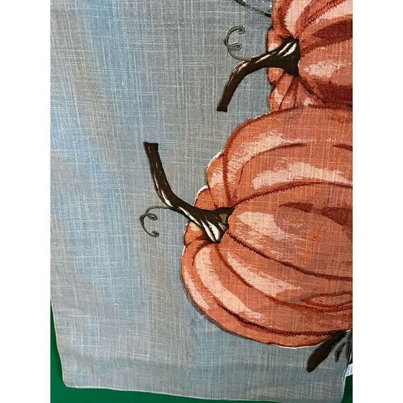 From The Hearth Blue Pumpkin Table Runner Kitchen Towel Bundle - Picture 7 of 10